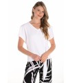 Blusa Blanca Nudo Frank Lyman Mujer