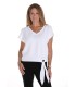 Blusa Blanca Nudo Frank Lyman Mujer
