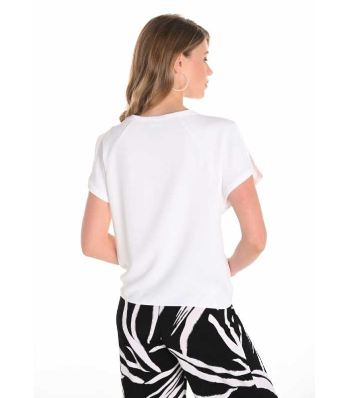 Blusa Blanca Nudo Frank Lyman Mujer