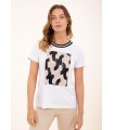 Camiseta Blanca Cadenas Anna Mora Mujer