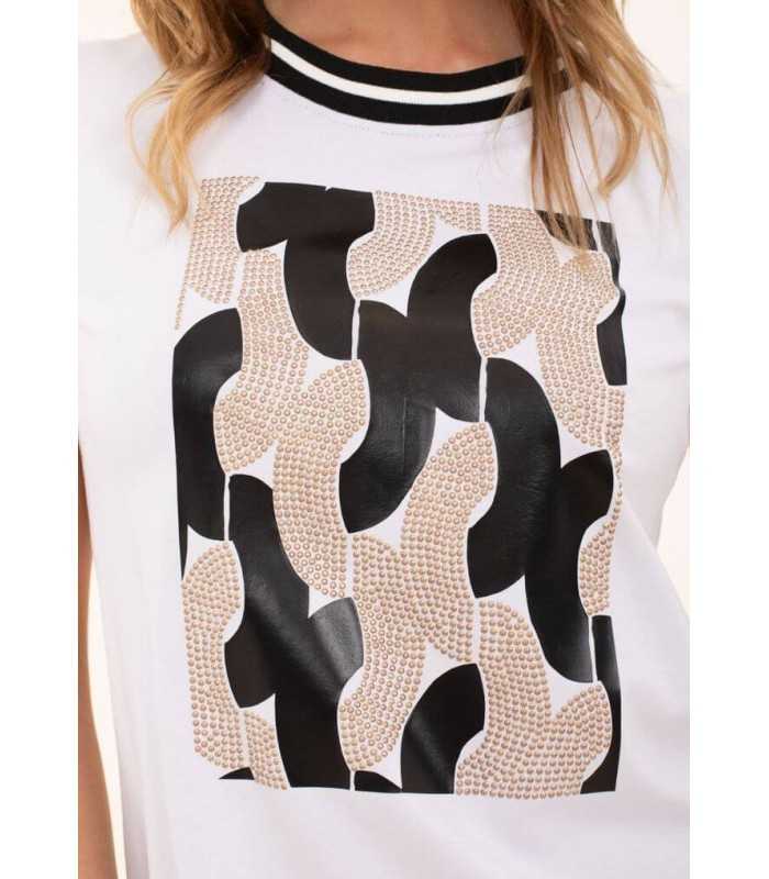 Camiseta Blanca Cadenas Anna Mora Mujer