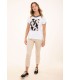 Camiseta Blanca Cadenas Anna Mora Mujer