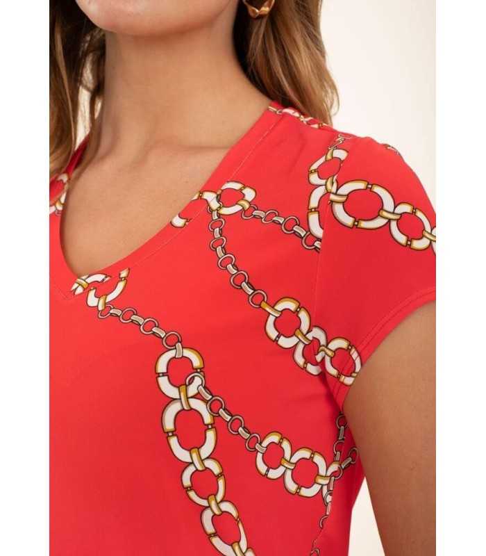 Camiseta Coral Cadenas Anna Mora Mujer