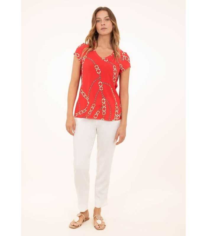 Camiseta Coral Cadenas Anna Mora Mujer