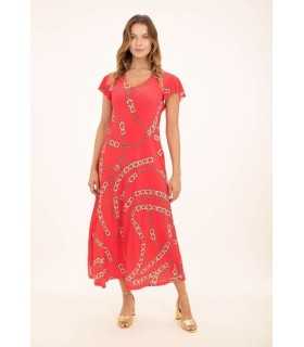 Vestido Coral Cadenas Anna Mora Mujer
