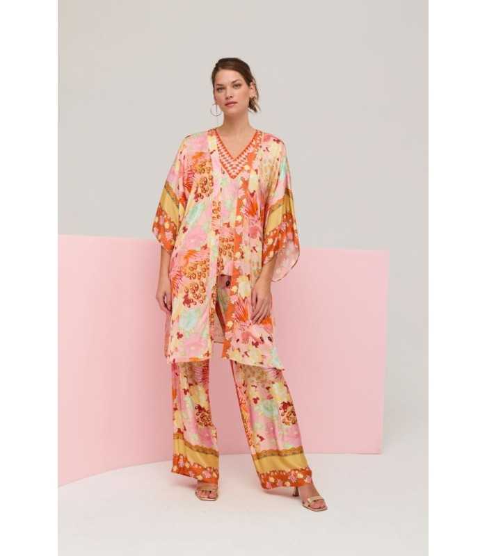 Pantalón Rosa Estampado Civit Mujer