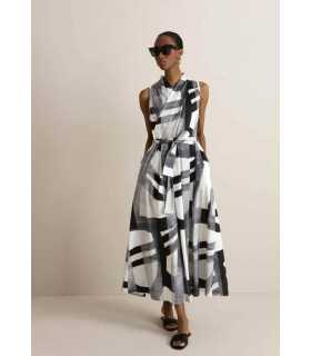 Vestido Cruzado Estampado Maria Bellentani Mujer