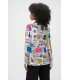 Blazer Estampado Recortes Joseph Ribkoff Mujer
