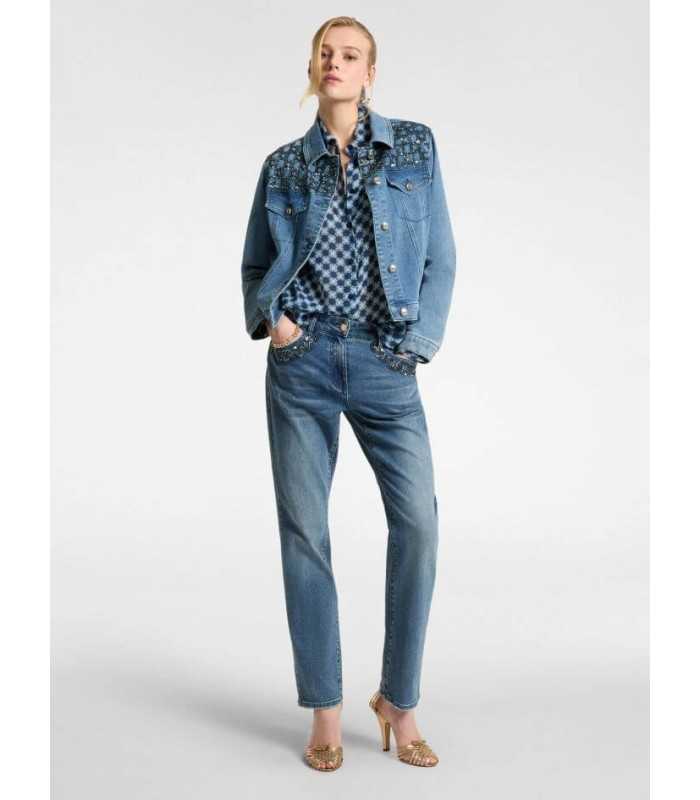 Chaqueta Vaquera Bordada Elena Miro Mujer