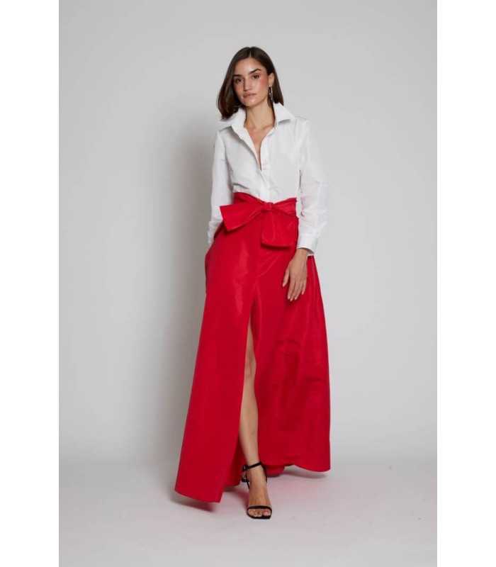 Vestido Bicolor Largo Moskada Mujer