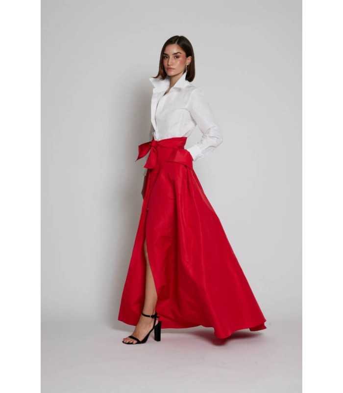 Vestido Bicolor Largo Moskada Mujer