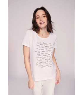 Camiseta Palabras Carmela Rosso Mujer