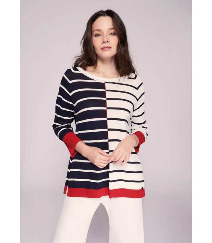 Suéter Rayas Marinero Carmela Rosso Mujer