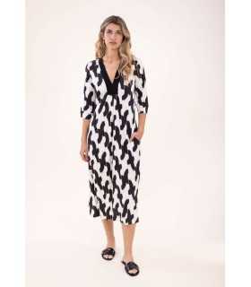 Vestido Estampado Cadenas Anna Mora Mujer