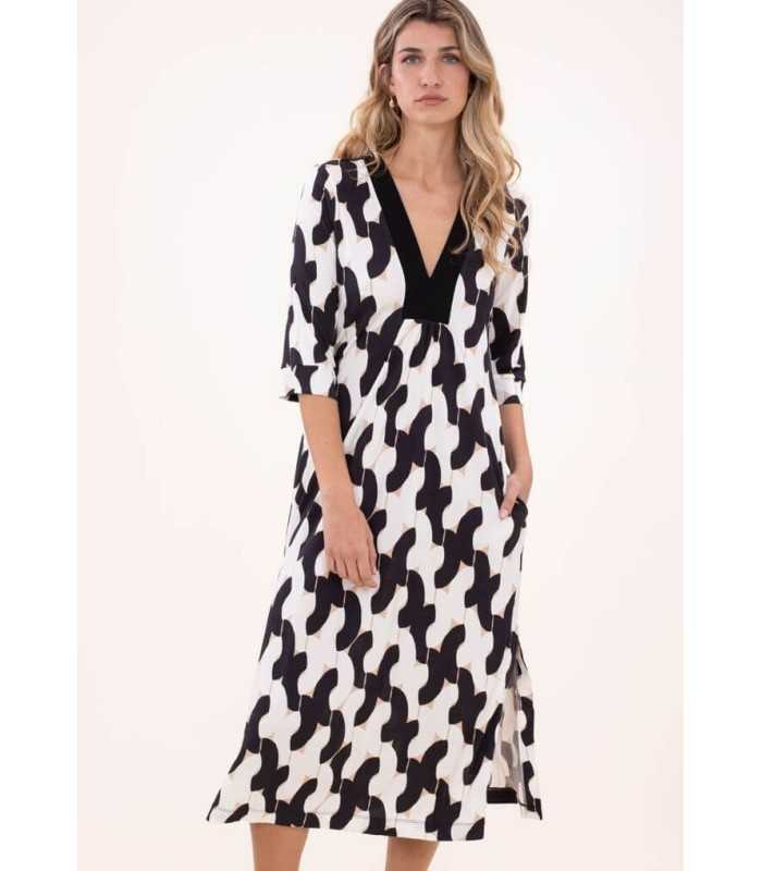 Vestido Estampado Cadenas Anna Mora Mujer