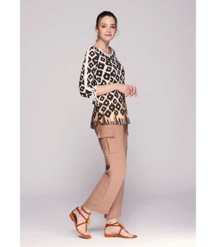 Top Estampado Punto Carmela Rosso Mujer