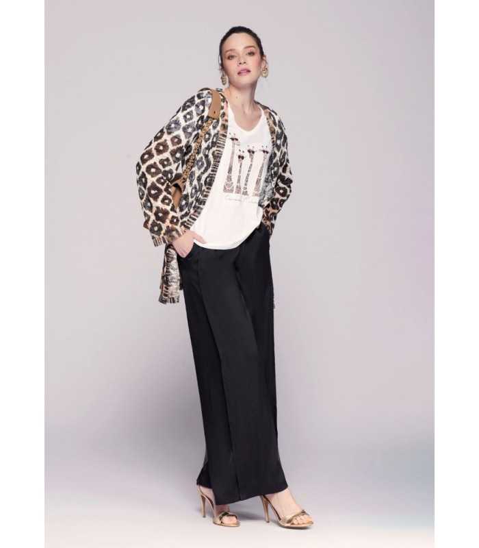 Camiseta Blanca Jirafas Carmela Rosso Mujer