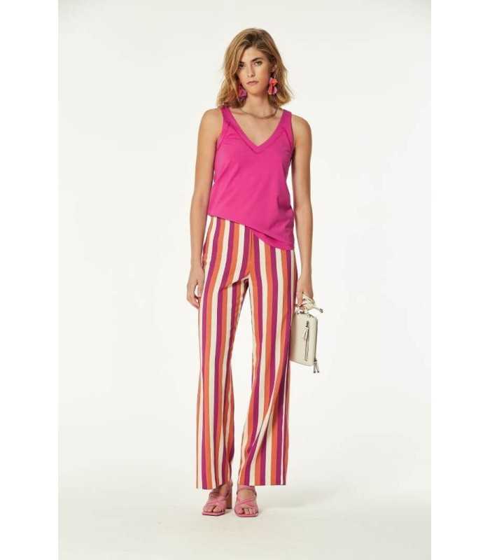 Pantalón Rayas Tricolor Oky Mujer