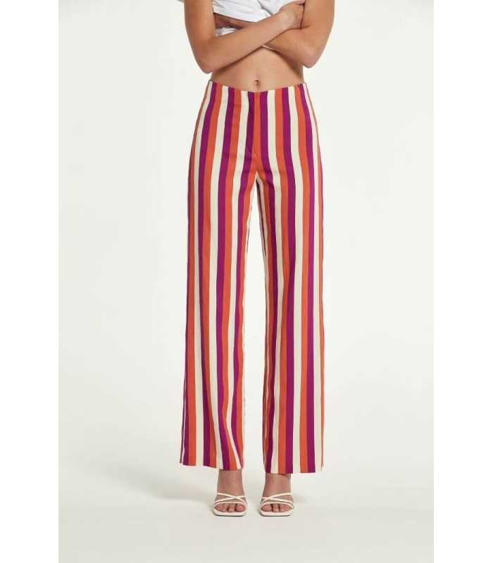 Pantalón Rayas Tricolor Oky Mujer