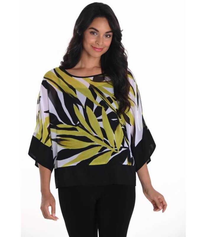 Blusón Estampado Hojas Frank Lyman Mujer