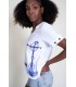 Camiseta Blanca Ancla Pisonero Mujer