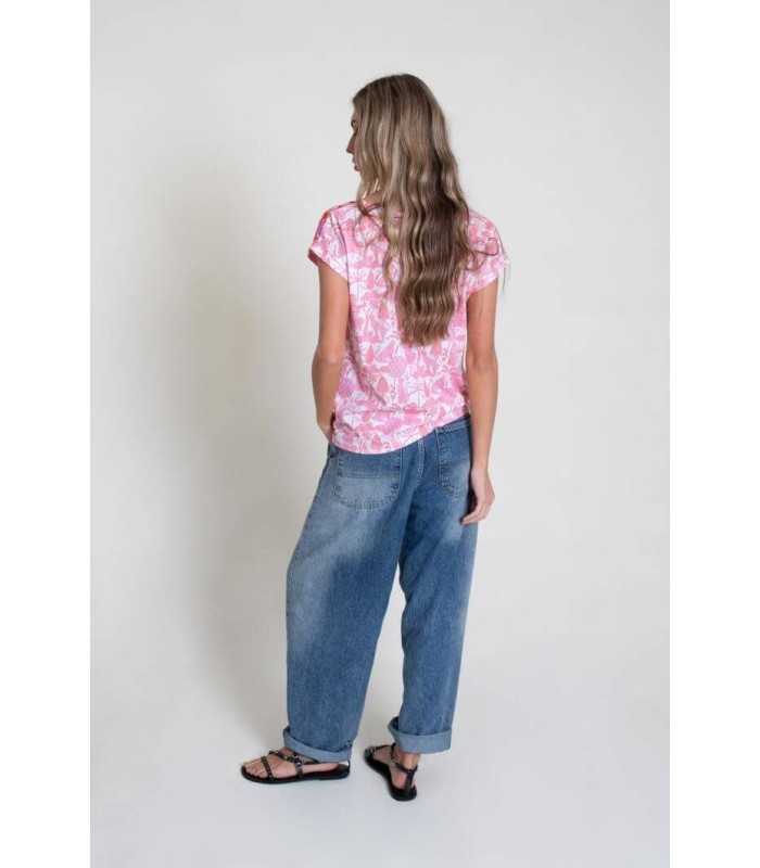 Camiseta Estampada Flores Pisonero Mujer