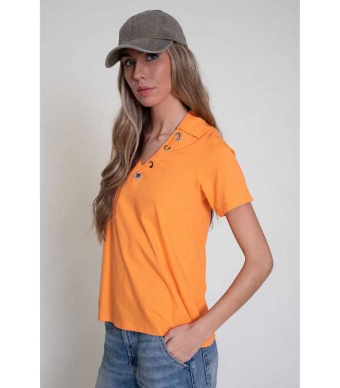 Camiseta Naranja Polo Pisonero Mujer