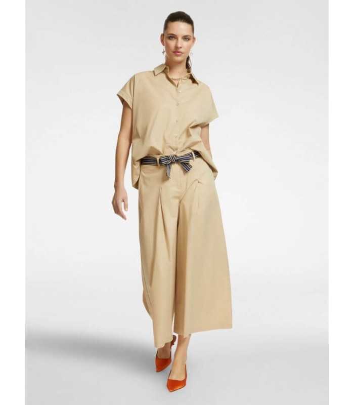Pantalón Algodón Camel Elena Miro Mujer