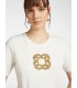 Camiseta Blanca Bordada Elena Miro Mujer
