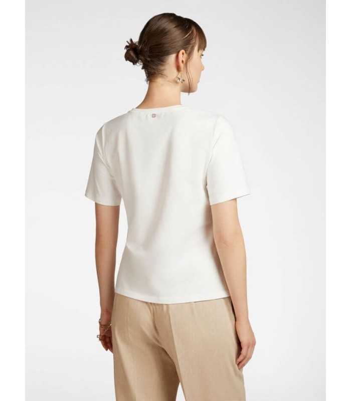 Camiseta Blanca Bordada Elena Miro Mujer