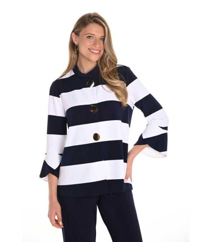 Chaqueta Punto Rayas Frank Lyman Mujer