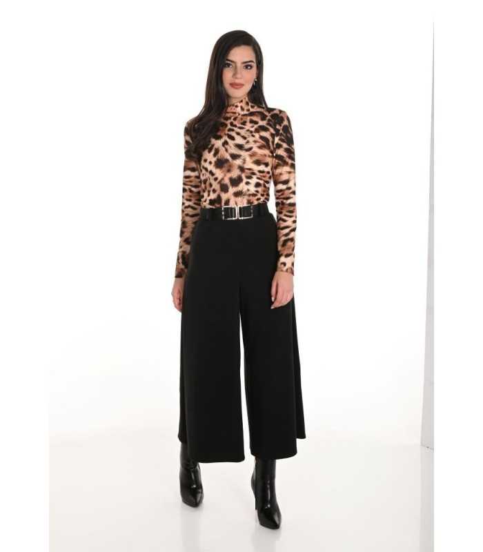 Pantalón Negro Ancho Frank Lyman Mujer