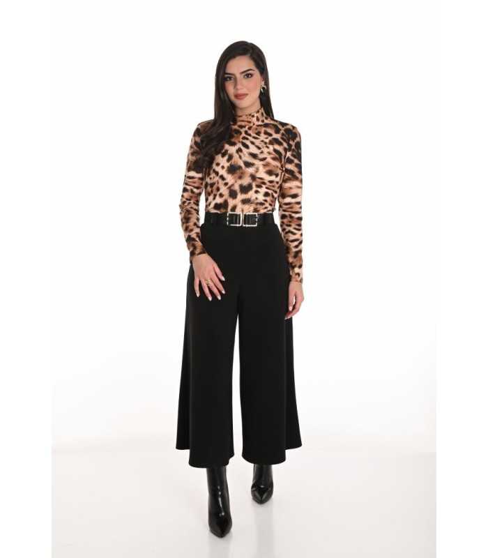 Pantalón Negro Ancho Frank Lyman Mujer