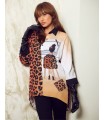 Blusa Animal Print Dibujo Frank Lyman Mujer