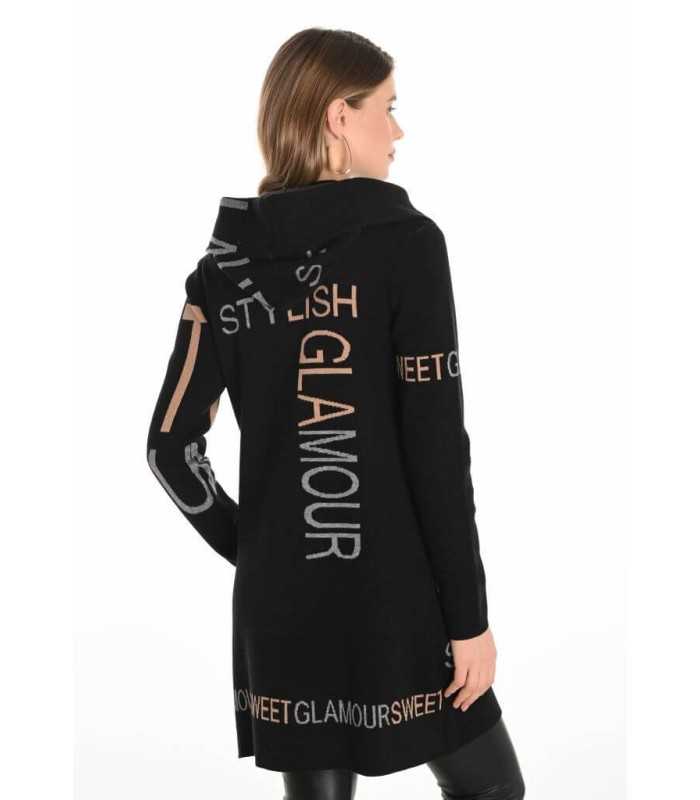 Chaqueta Negra Punto Frank Lyman Mujer