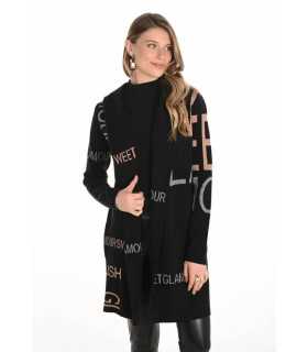 Chaqueta Negra Punto Frank Lyman Mujer