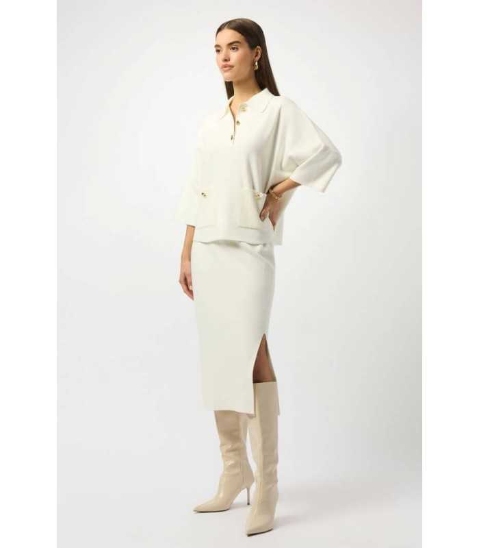 Falda Midi Blanca Joseph Ribkoff Mujer