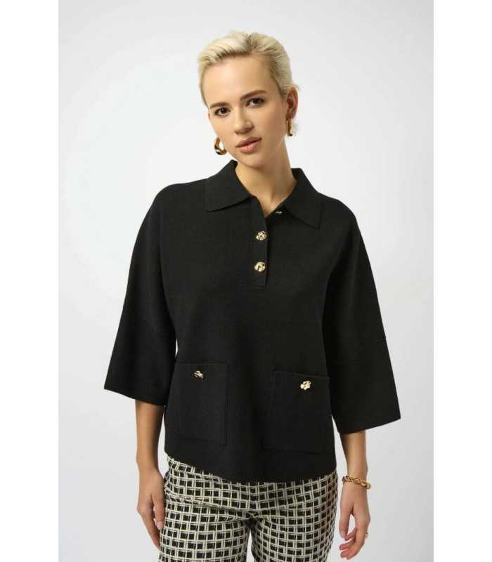 Suéter Boxy Punto Negro Joseph Ribkoff Mujer