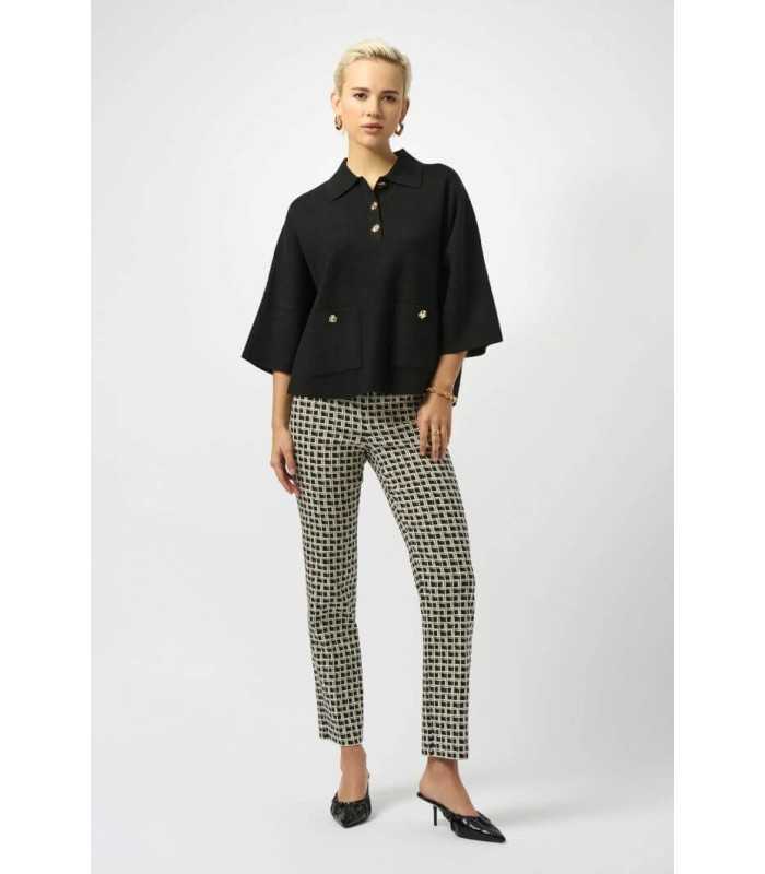 Suéter Boxy Punto Negro Joseph Ribkoff Mujer