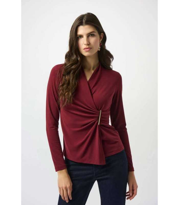 Top Escote Cruzado Negro Joseph Ribkoff Mujer