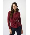 Top Escote Cruzado Negro Joseph Ribkoff Mujer