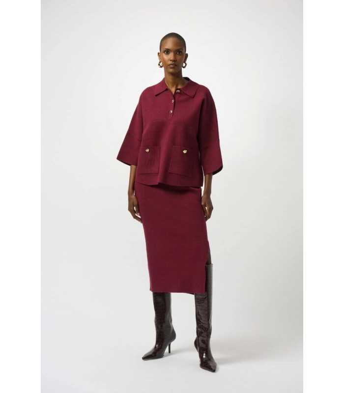 Falda Midi Granate Joseph Ribkoff Mujer