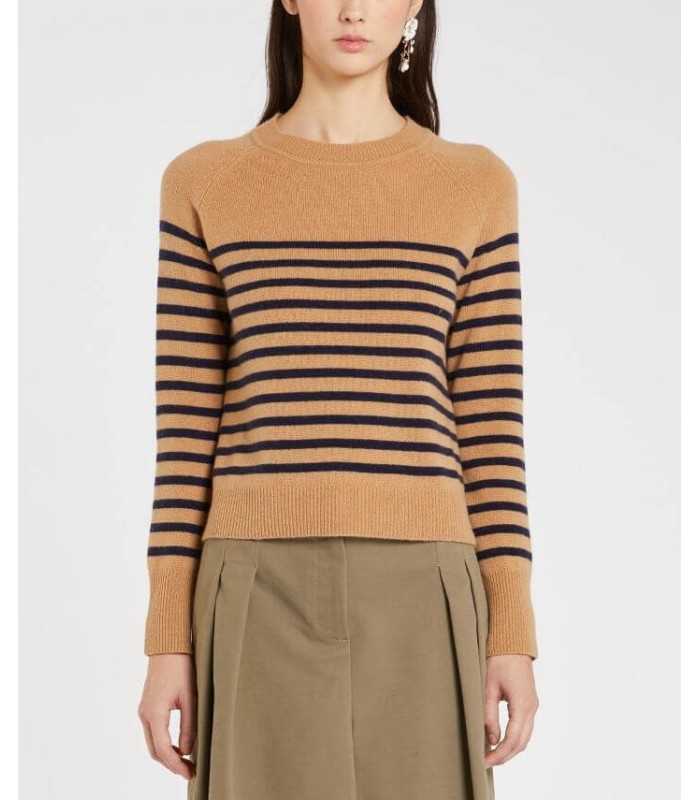 Suéter Camel Rayas Marella Mujer