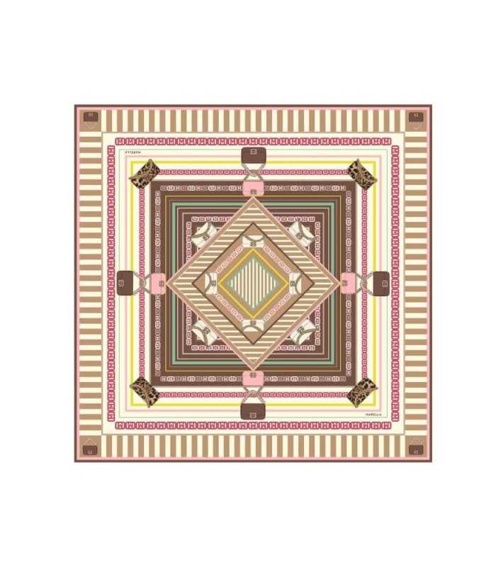 Fular Camel Estampado Marella Mujer