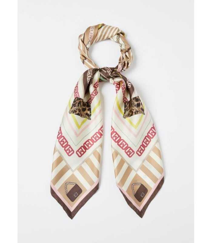 Fular Camel Estampado Marella Mujer