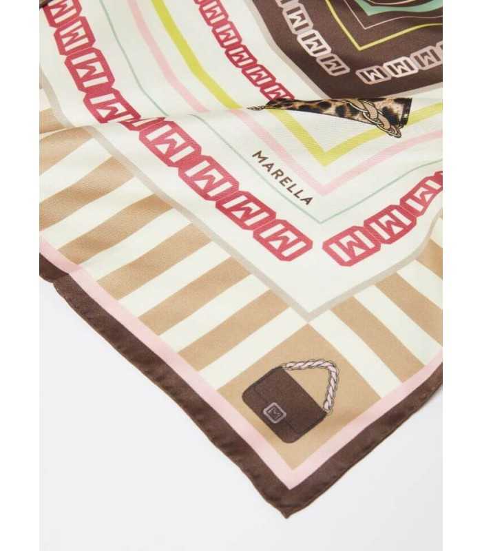 Fular Camel Estampado Marella Mujer