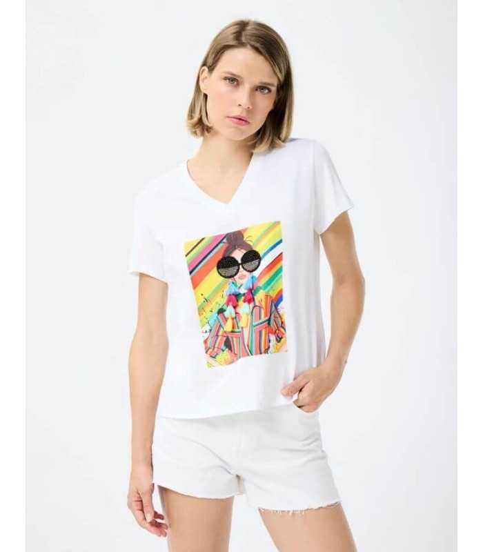 Camiseta Blanca Mujer Leo&ugo Mujer