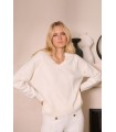 Suéter Blanco Lentejuelas Joseph Ribkoff Mujer