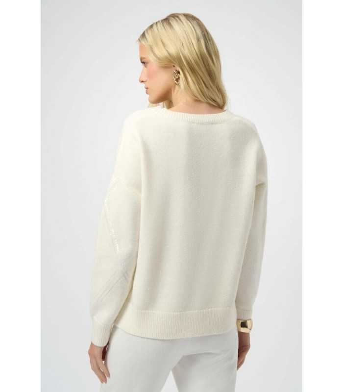 Suéter Blanco Lentejuelas Joseph Ribkoff Mujer