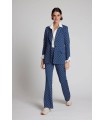 Chaqueta Azul Estampada Moskada Mujer
